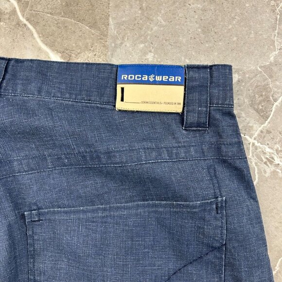 Vintage Rocawear Pants Mens 34 Linen Baggy Loose Embroidered Hip Hop Rap Jay Z - Picture 9 of 13